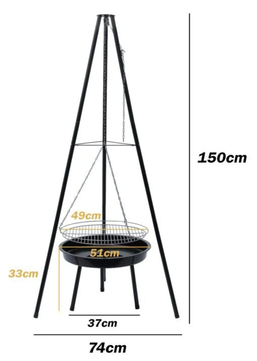 Rivon Portable Charcoal Garden Grill - Image 1