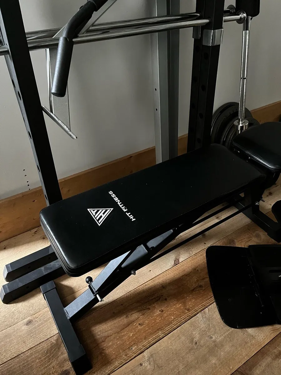 Rack cage Olympic 125kg bench barbell - Image 2
