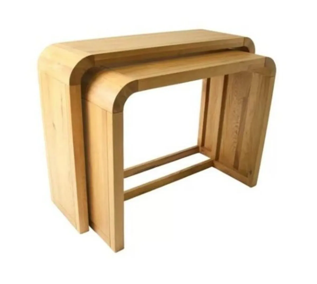 Acton 2 Piece Solid Wood Nest of Tables - Image 2