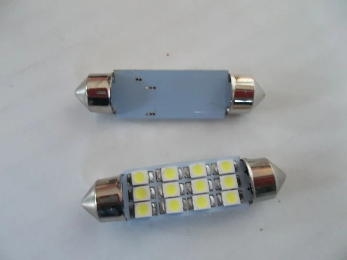 White 3528 12 SMD LED Festoon Dome Bulb Lamp Light - Image 2