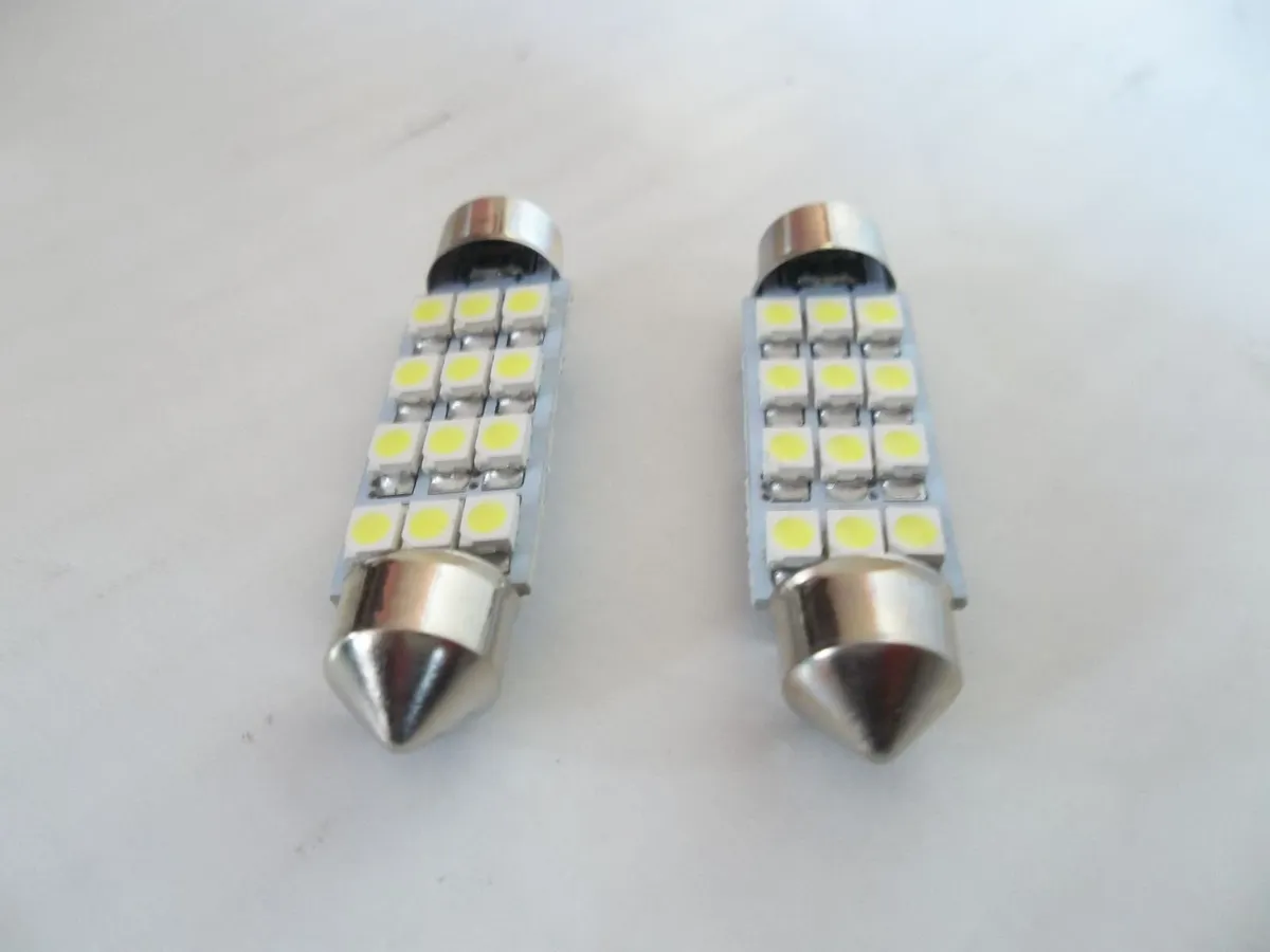 White 3528 12 SMD LED Festoon Dome Bulb Lamp Light - Image 3