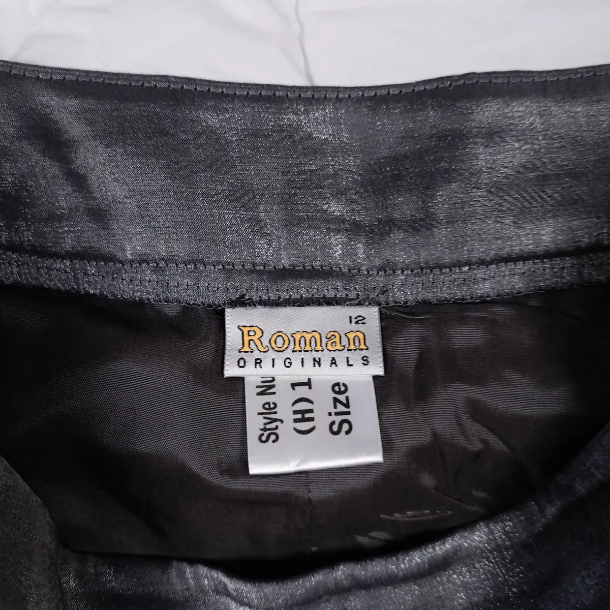 Roman Metallic Grey Midi Skirt 12UK/40EU - Image 2