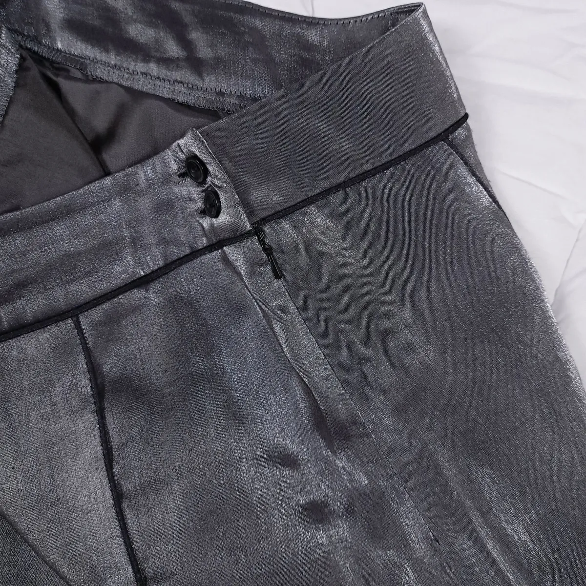 Roman Metallic Grey Midi Skirt 12UK/40EU - Image 3
