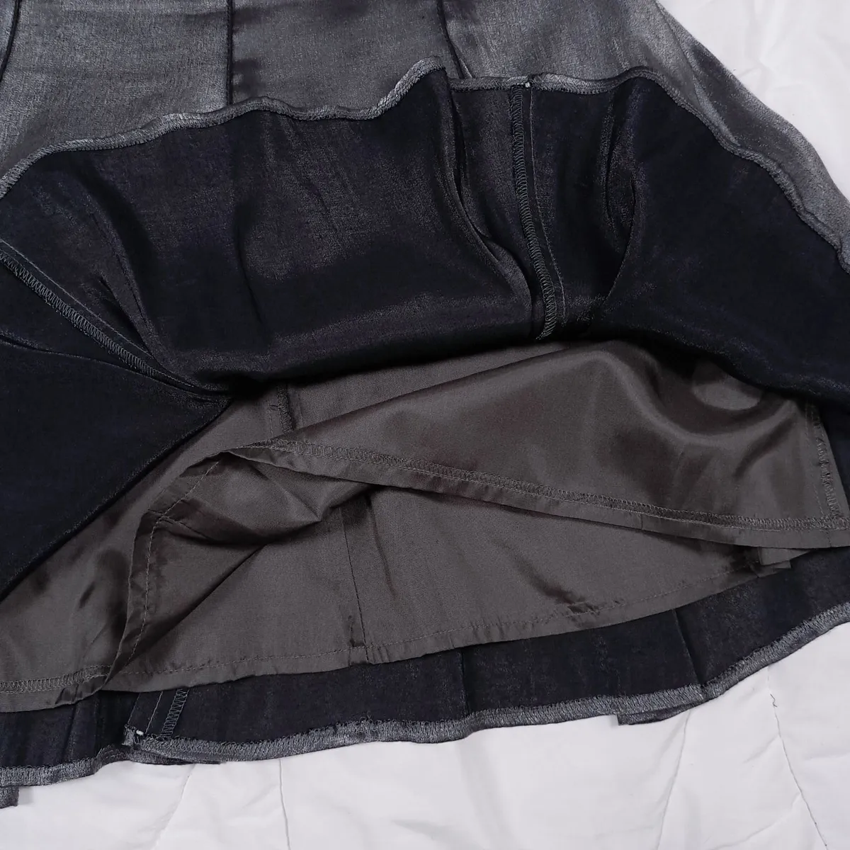Roman Metallic Grey Midi Skirt 12UK/40EU - Image 4