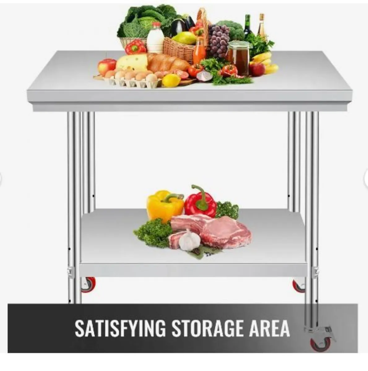 Stainless Steel Work Table 35 x 24 x 33 Inch - Image 4