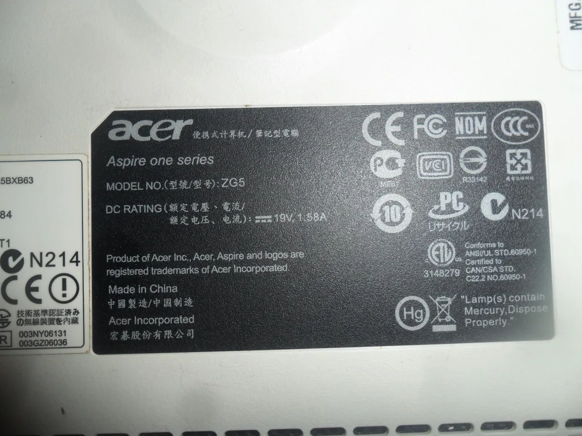 Acer Aspire one series - Image 3