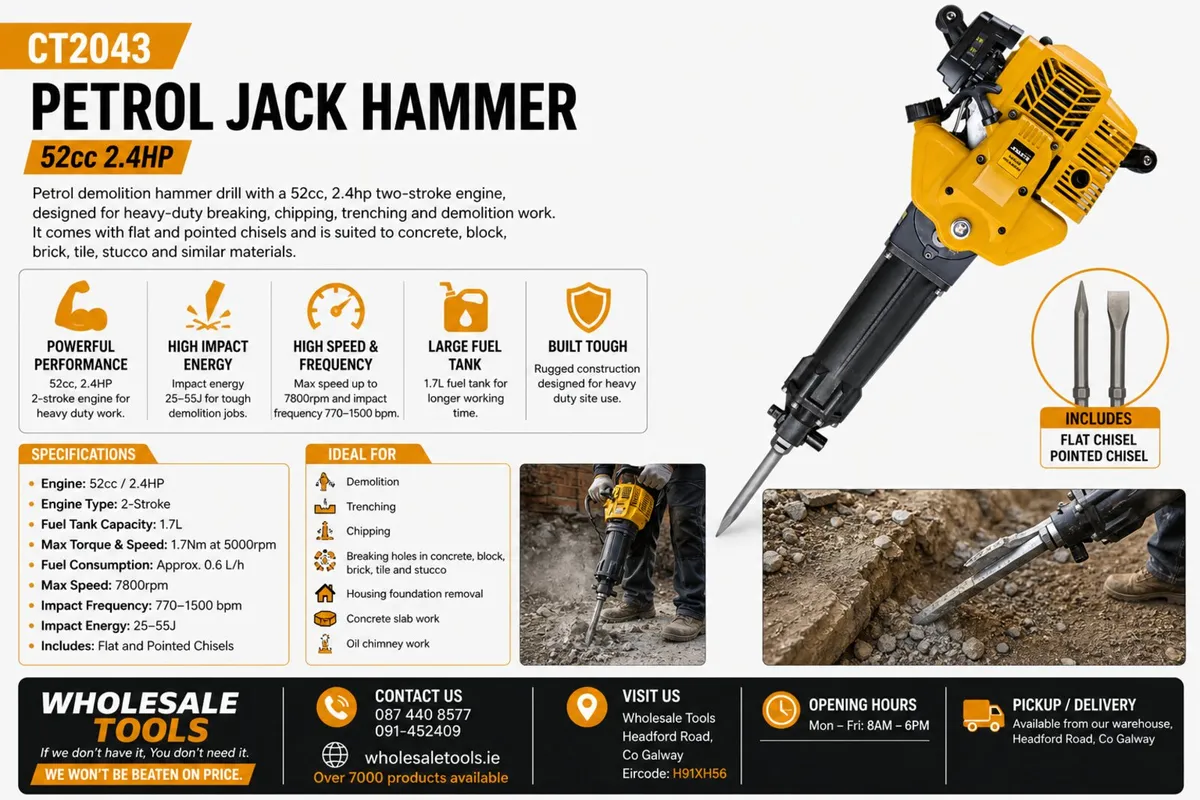Petrol Jack Hammer 52cc 2.4HP - Image 1