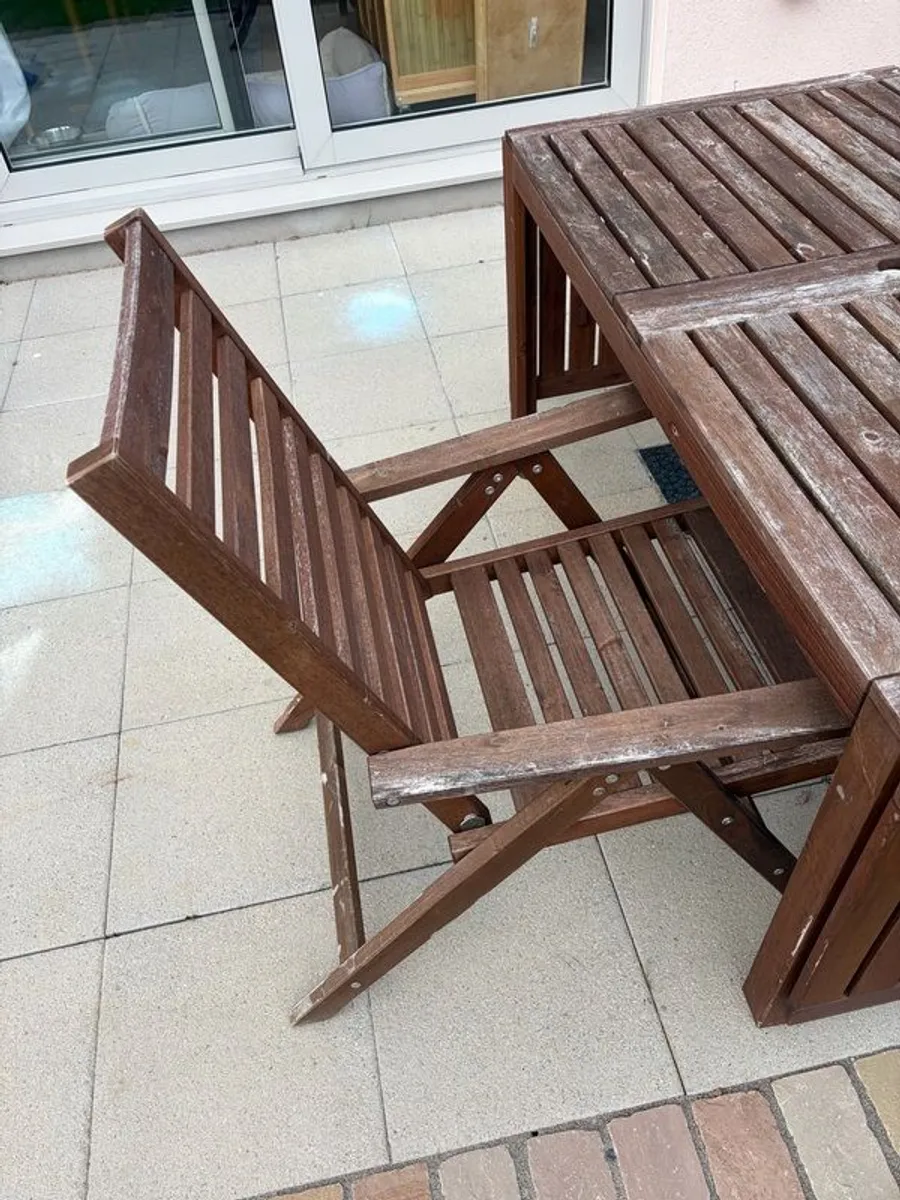 Patio table and three chairs - Image 2