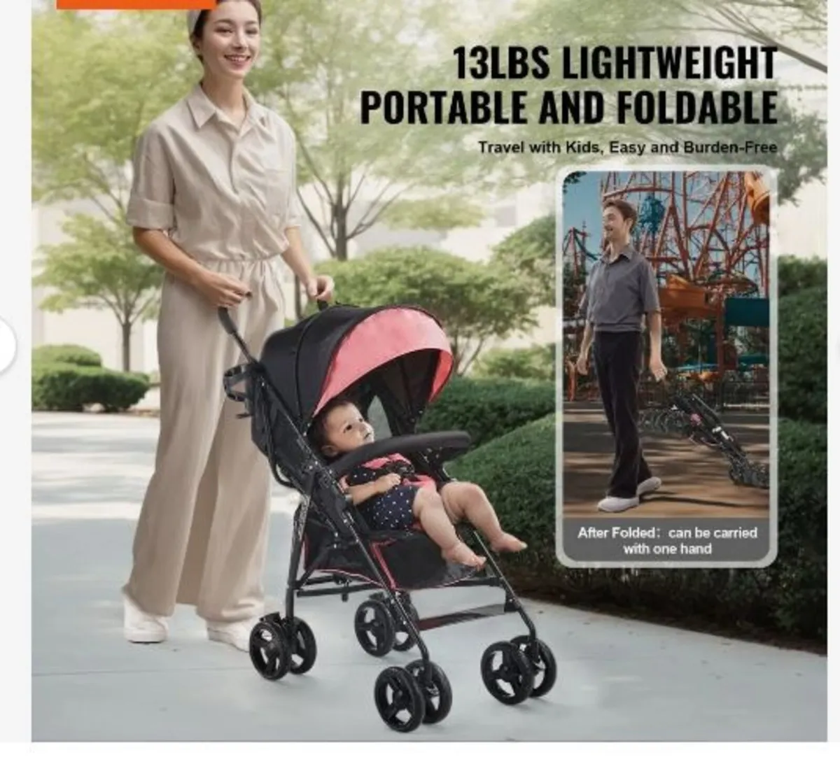 Lightweight Stroller, Compact Easy Fold - Image 2