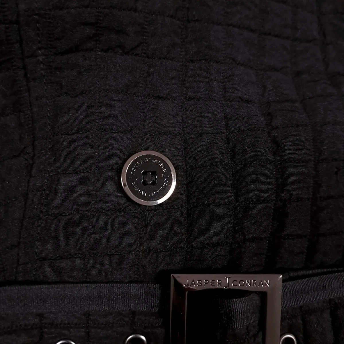 Jasper Conran Black Quilted Trench Coat 18UK/46EU - Image 4