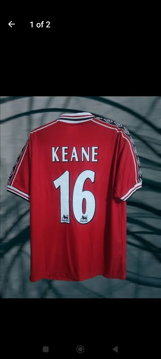 MAN UTD (RETRO/ KEANE 16 ) ,SIZE :L . - Image 1