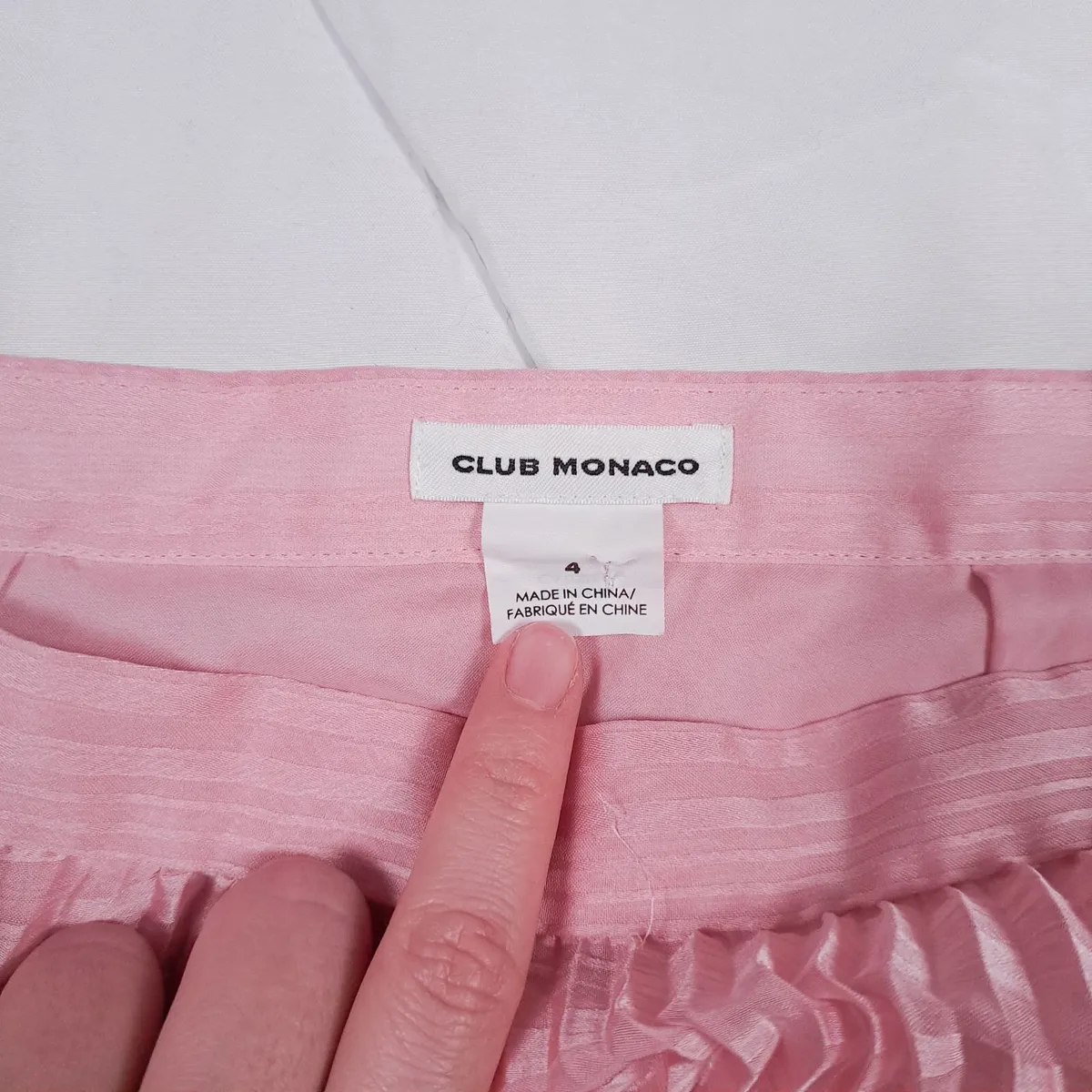 Club Monaco Pastel Pink Pleated Midi Skirt 4US/8UK - Image 3