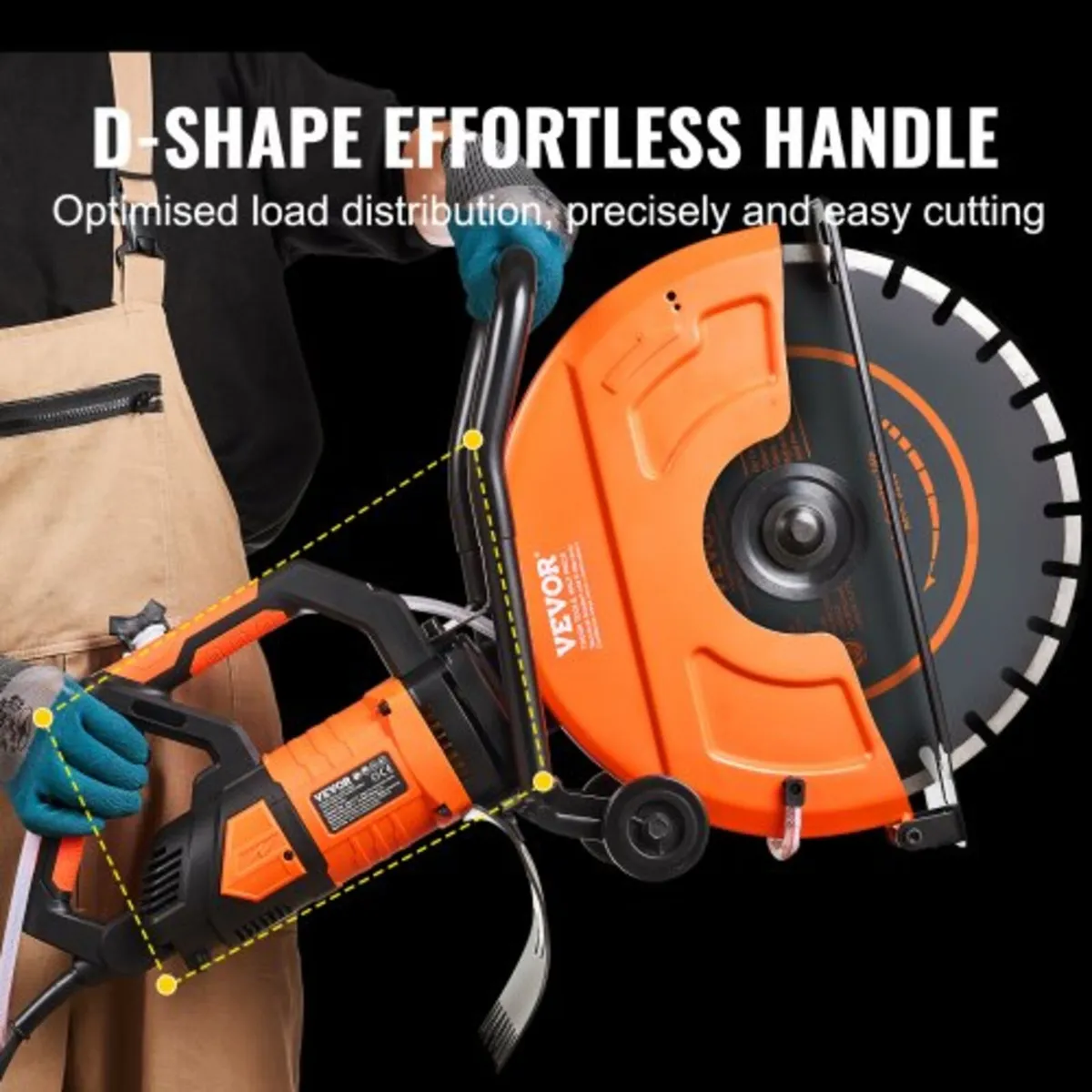 16"/40.6 cm Electric Concrete Saw Wet/Dry Saw Cutt - Image 3