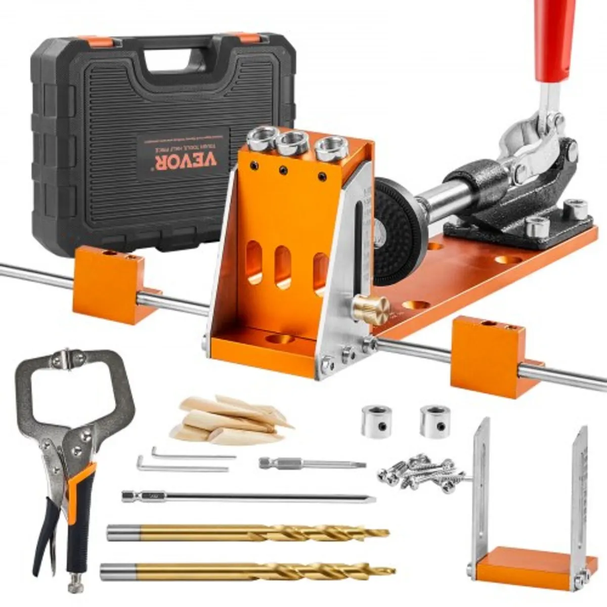 Pocket Hole Jig Kit, 34 Pcs Pocket Hole Jig System - Image 1