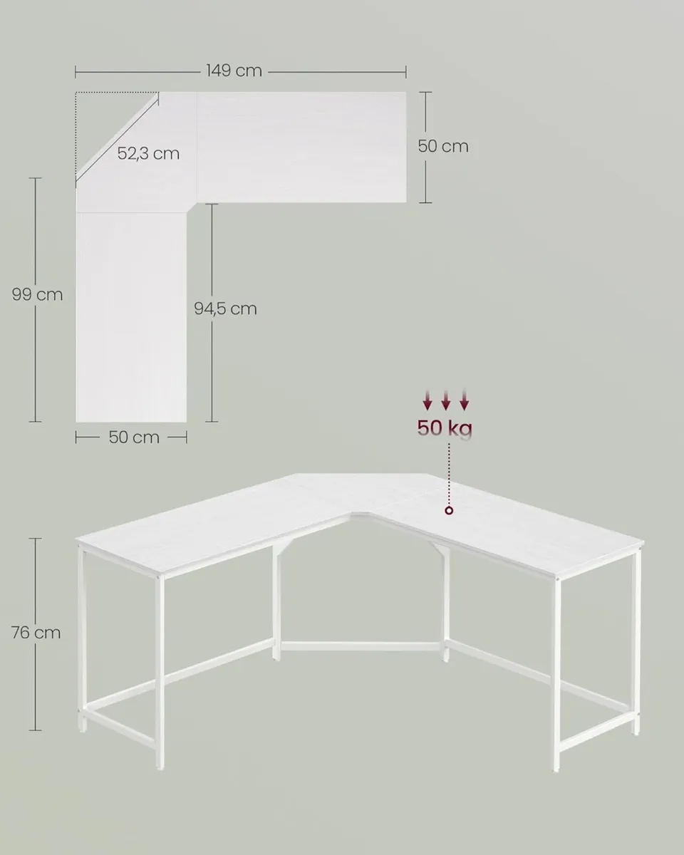 New Maple white office desk - FREE P&P - Image 2