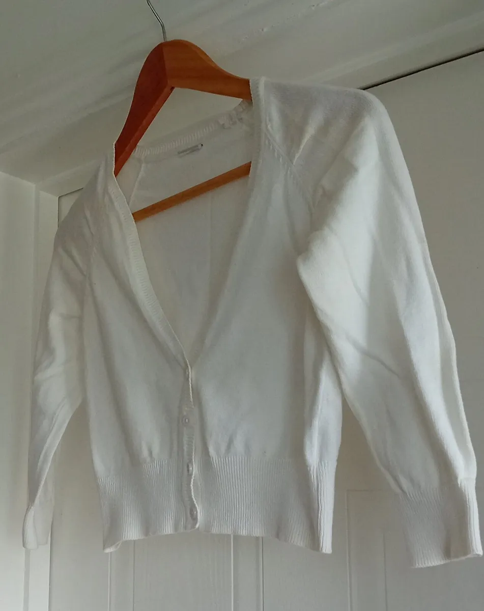 Girls White Cardigan