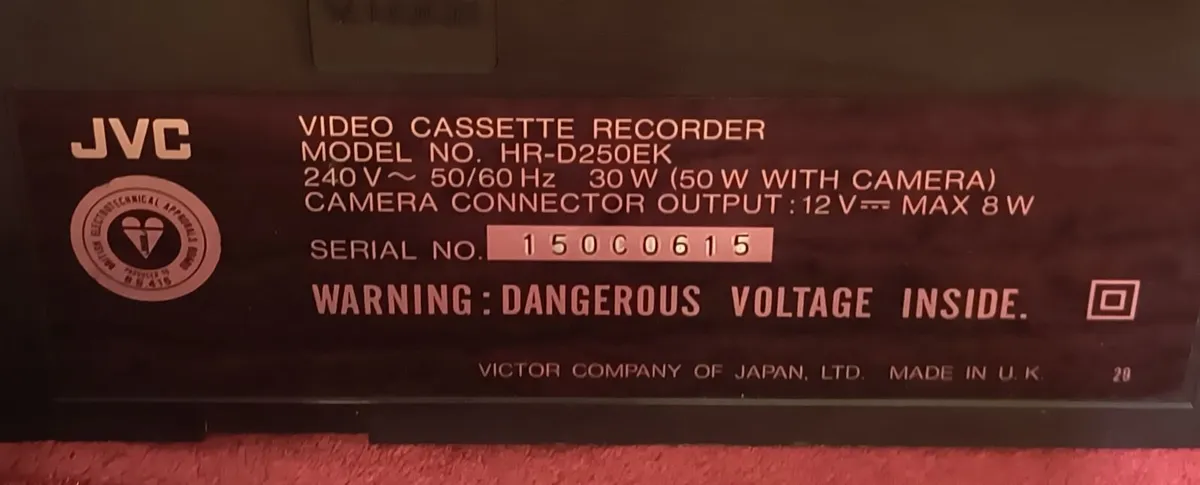 Video playback recording device JVC HR-D250 - Image 4