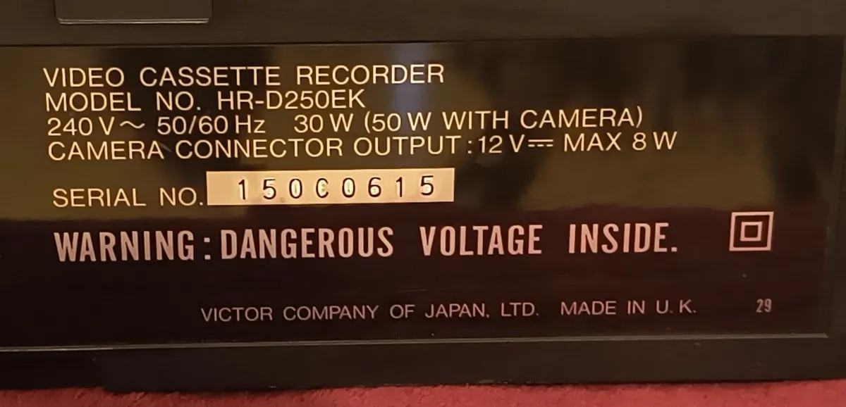 Video playback recording device JVC HR-D250 - Image 2