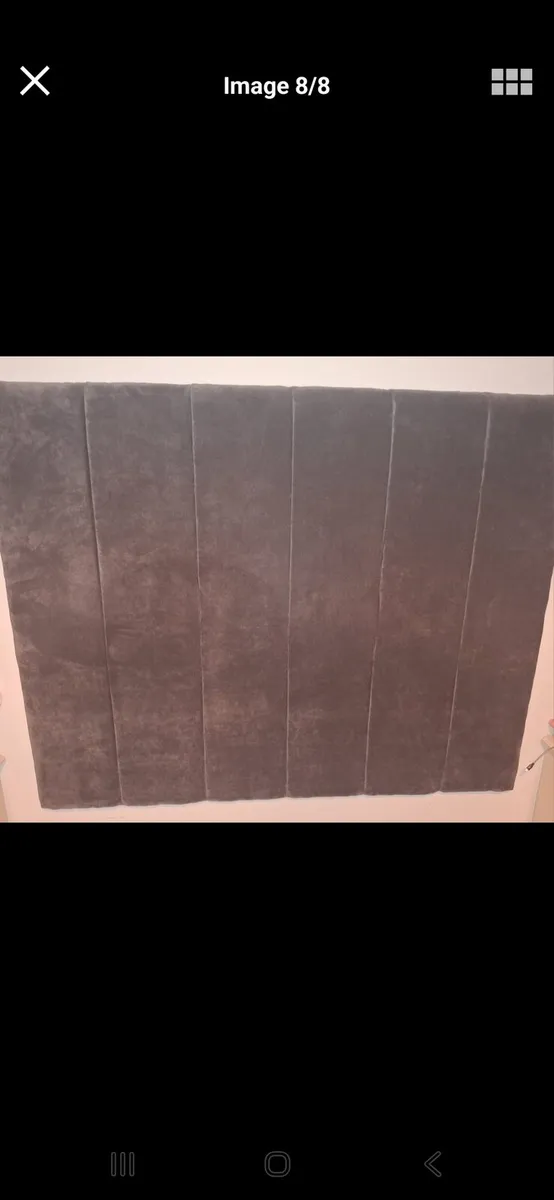 King size bed base headboard and mattress - Image 1