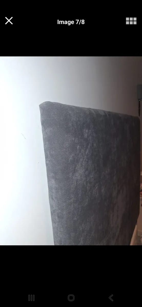 King size bed base headboard and mattress - Image 2