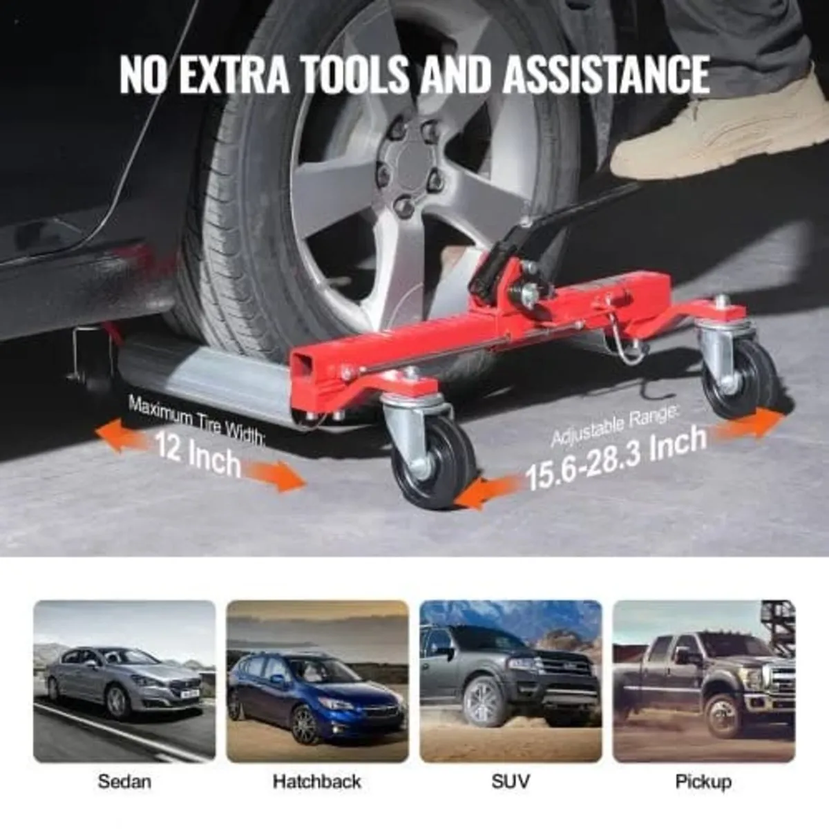 Wheel Dolly, Max Capacity 1500 Lbs Car Dolly, Car - Image 2