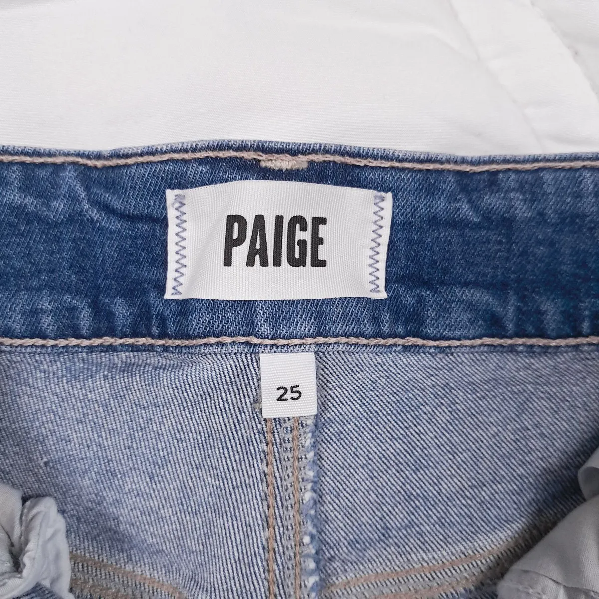 Paige Blue Sasha Ankle Wide Leg Cropped Jeans 25 - Image 2