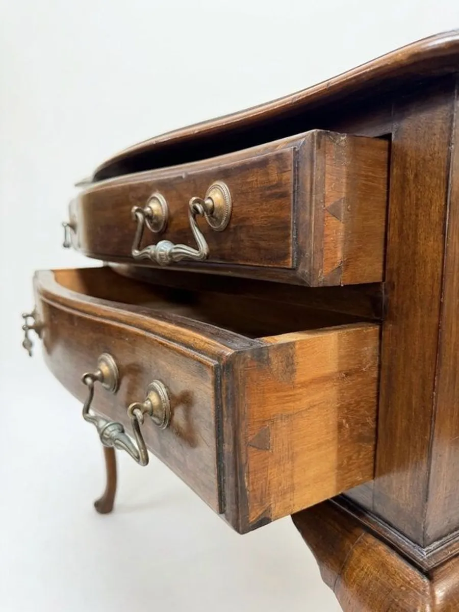 Early 20th Century Bow Fronted Side Table with Gallery - Image 4