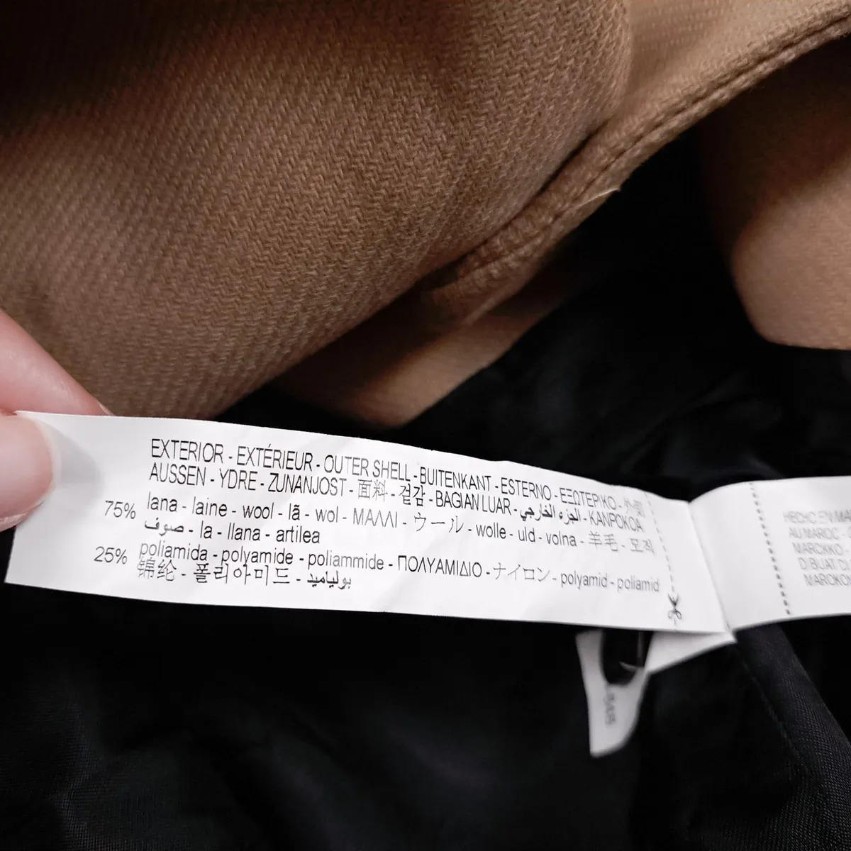 Zara Camel Tan Beige Longline Coat Size M - Image 3