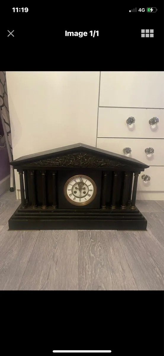 Antique marble clock xtra large