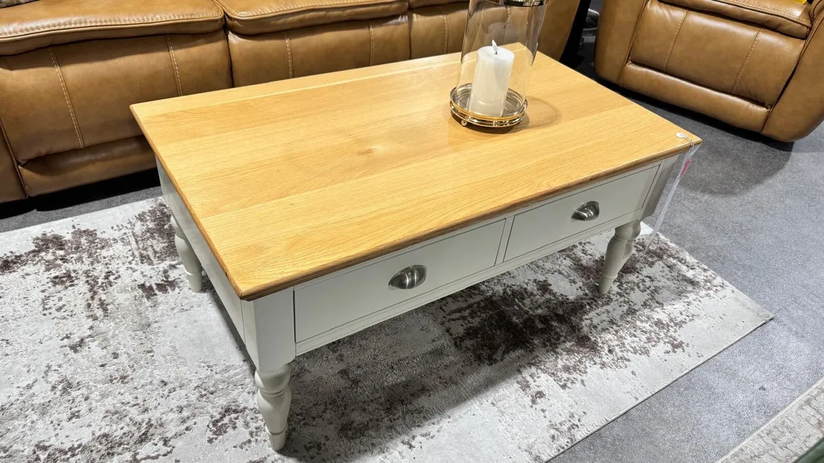 Oak Cream Coffee table New - Image 1
