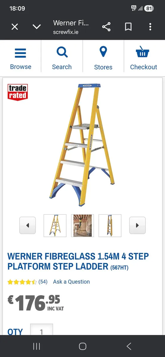 Werner fibreglass ladder - Image 2