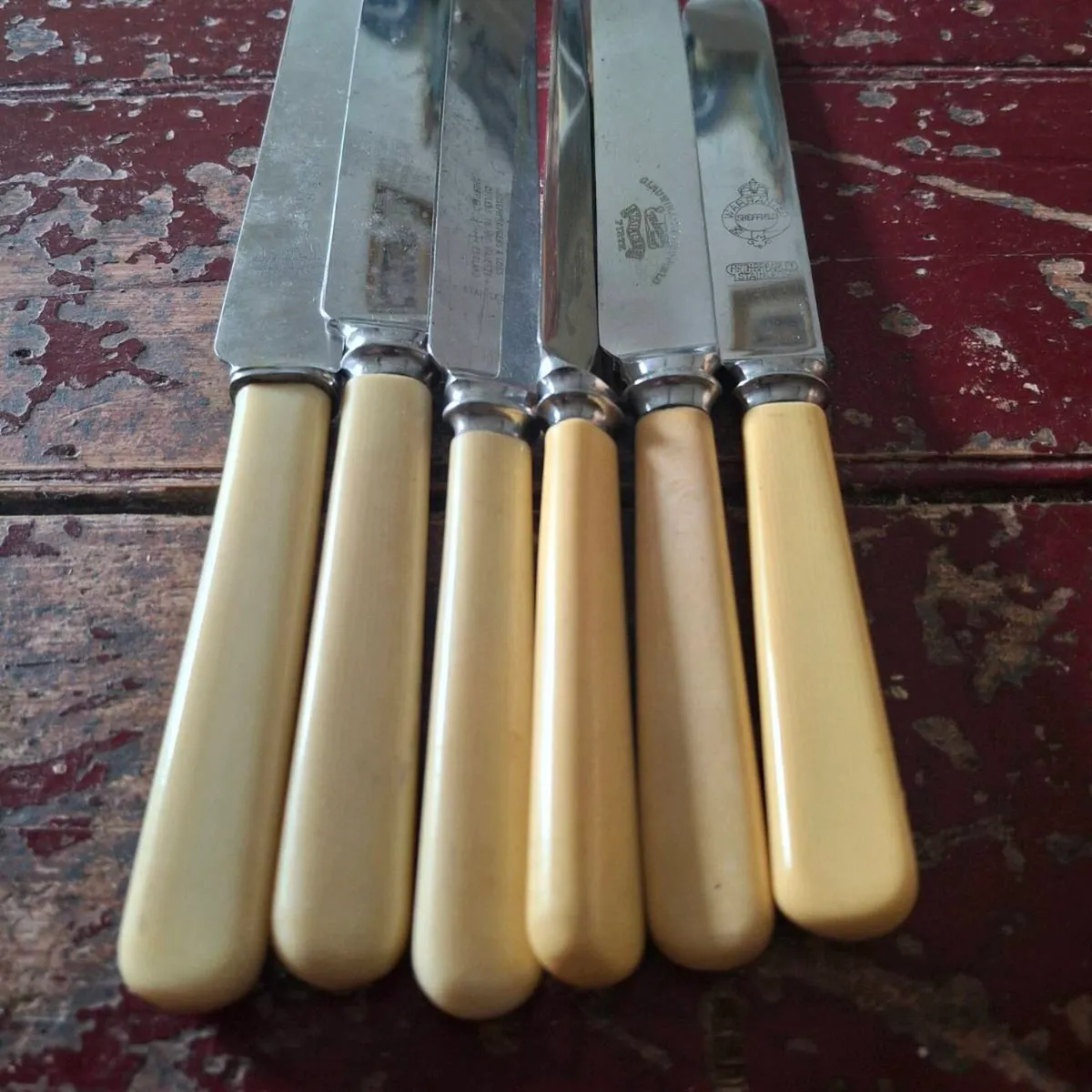 Faux Bone Handle Knives - Image 2
