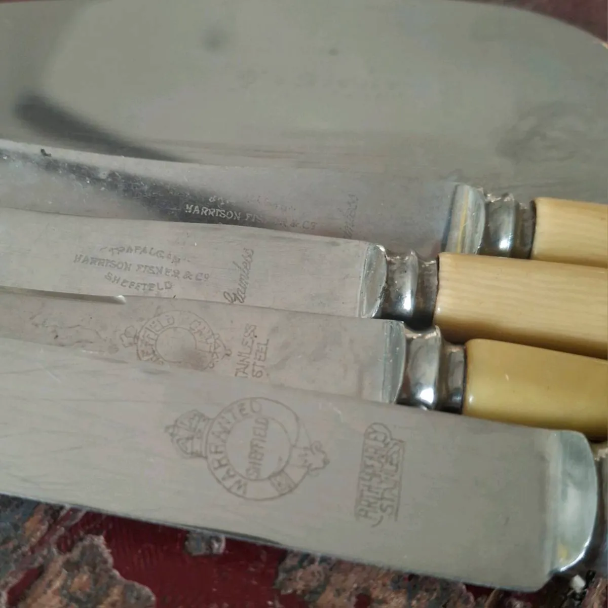 Faux Bone Handle Knives - Image 3