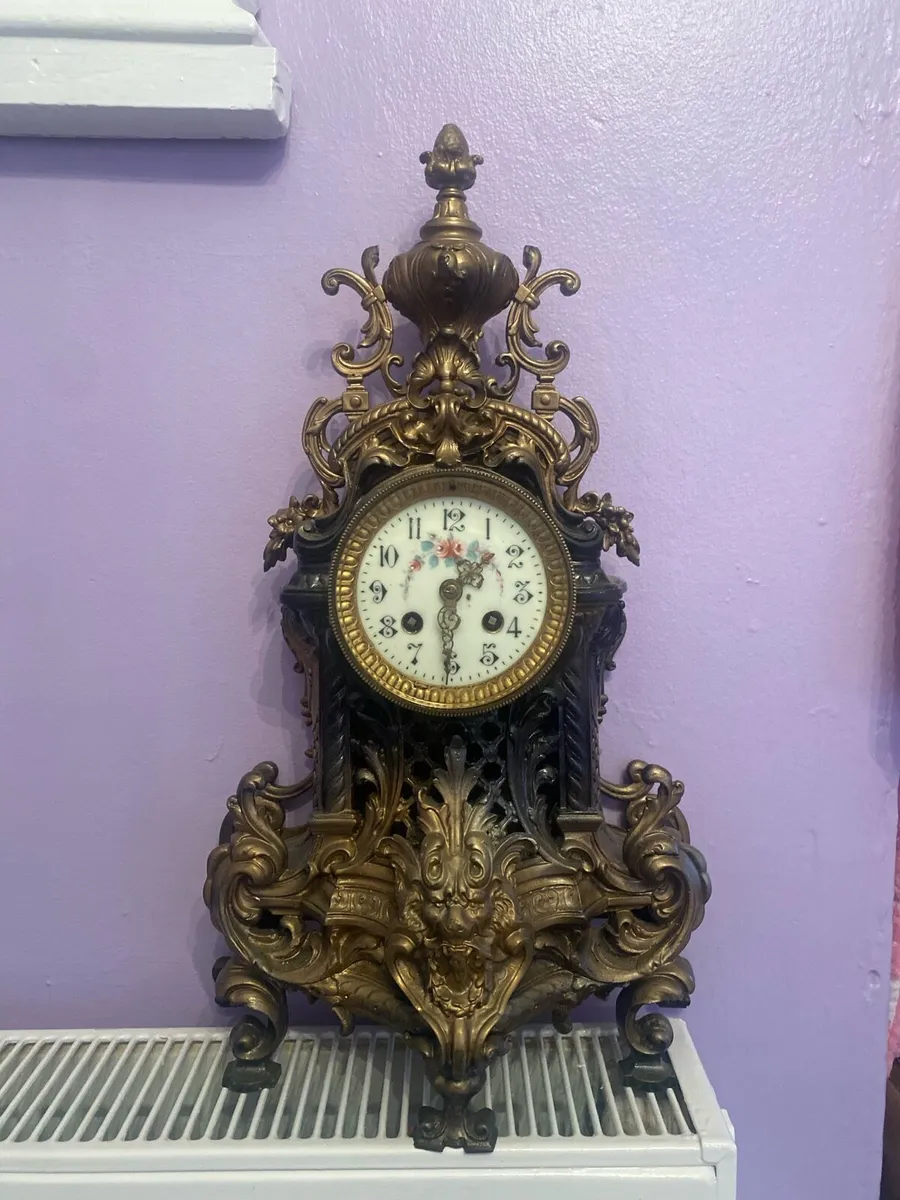 Antique brass clock