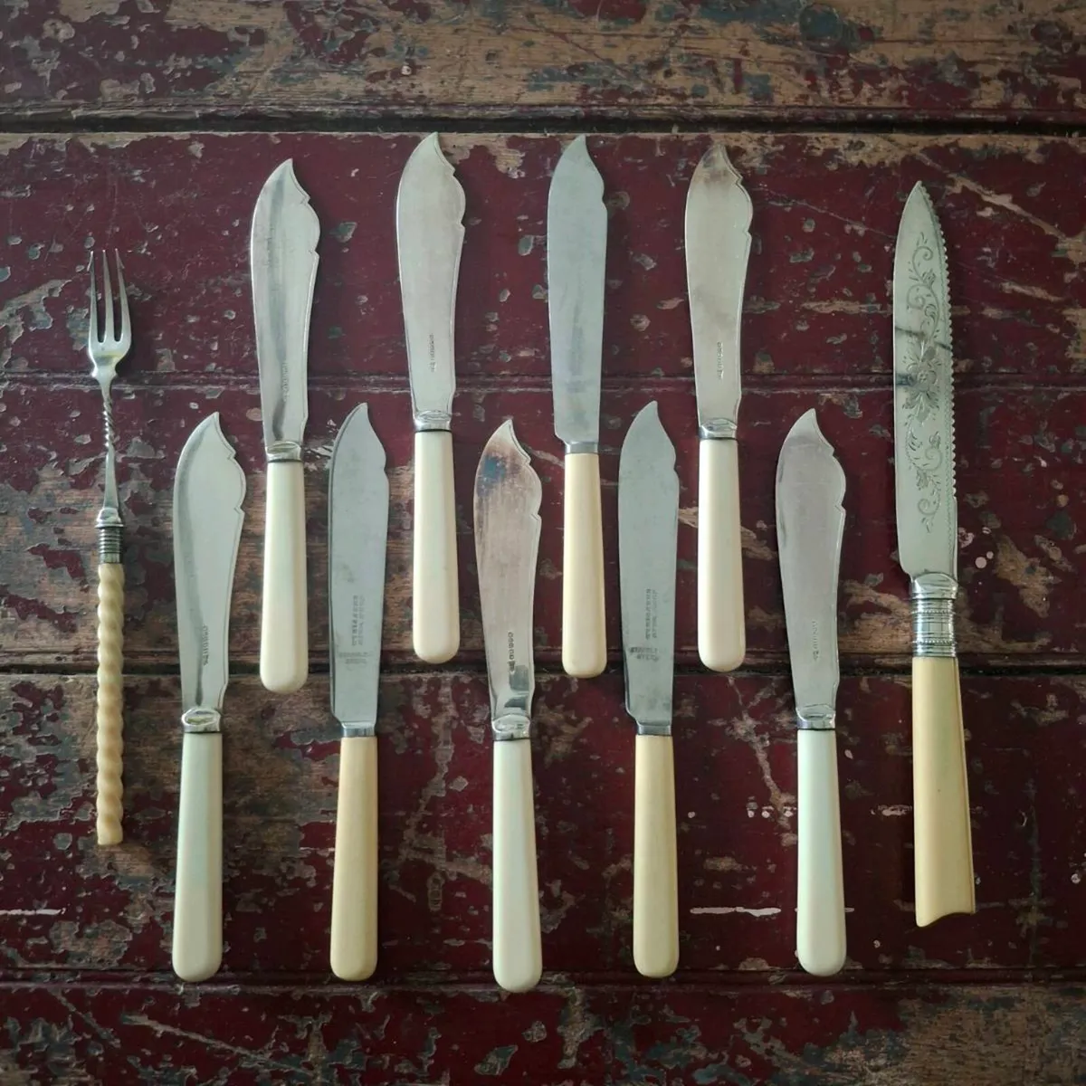 Silverplate Faux Bone Set - Image 1