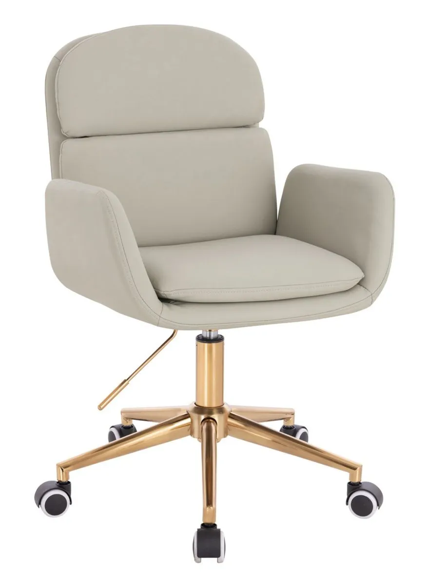 Chair in light grey Premium Soft eco leather. - Image 1