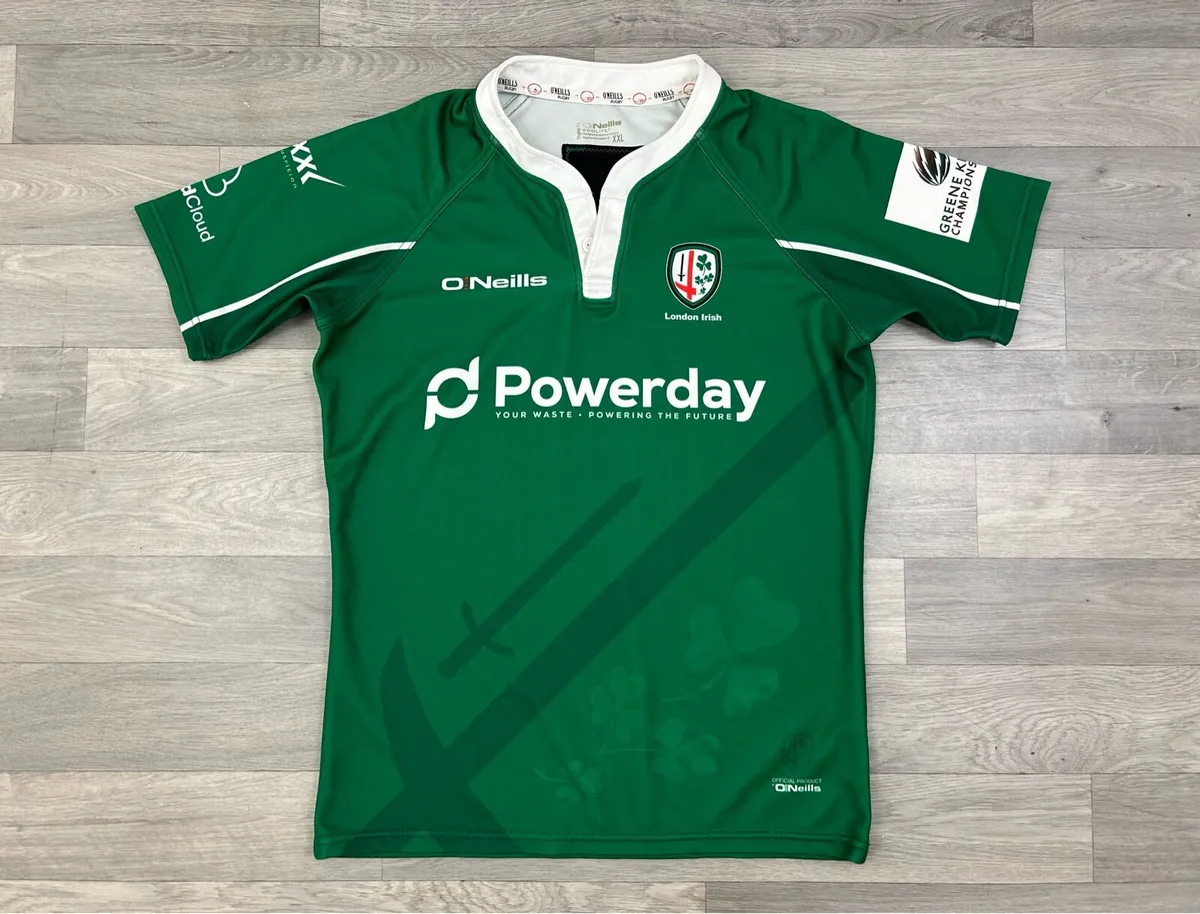 London Irish Player Issue Rugby Jersey Shirt XXL - Image 1