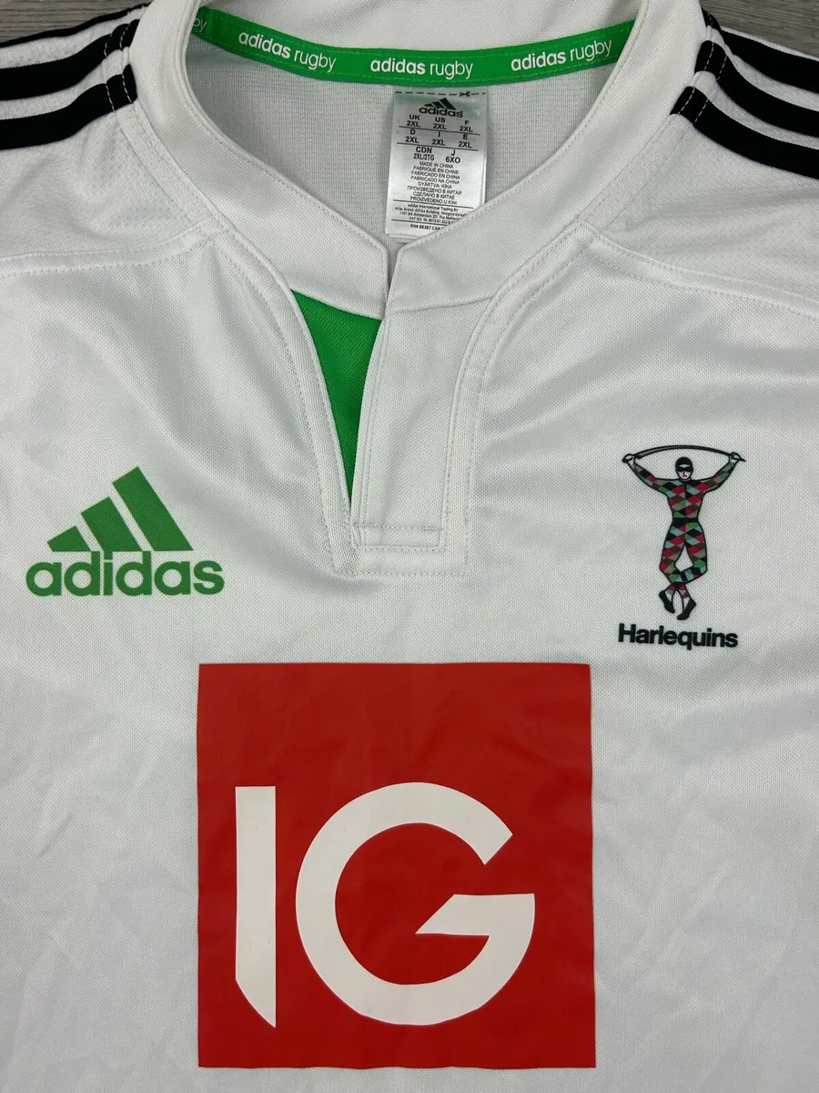 Adidas Harlequins Rugby Jersey Shirt Mens XXL - Image 3