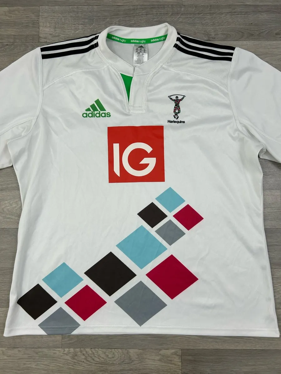Adidas Harlequins Rugby Jersey Shirt Mens XXL - Image 2