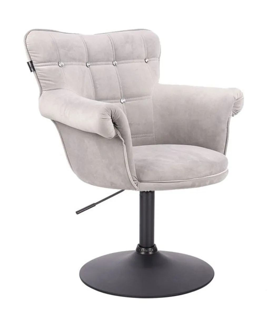 Chair in light grey Premium Soft velour
