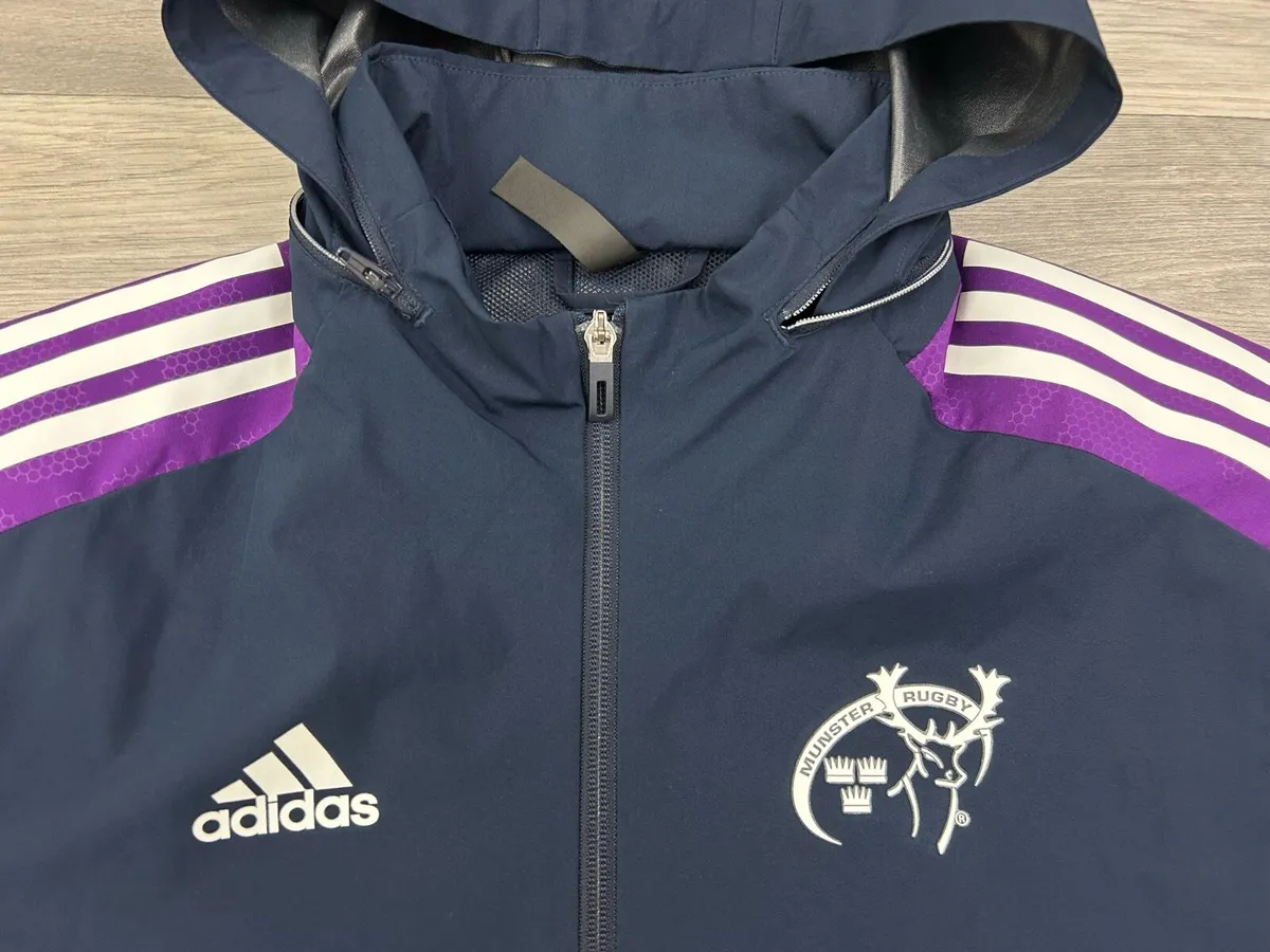Adidas Munster Rugby Rain Jacket Mens Medium - Image 4