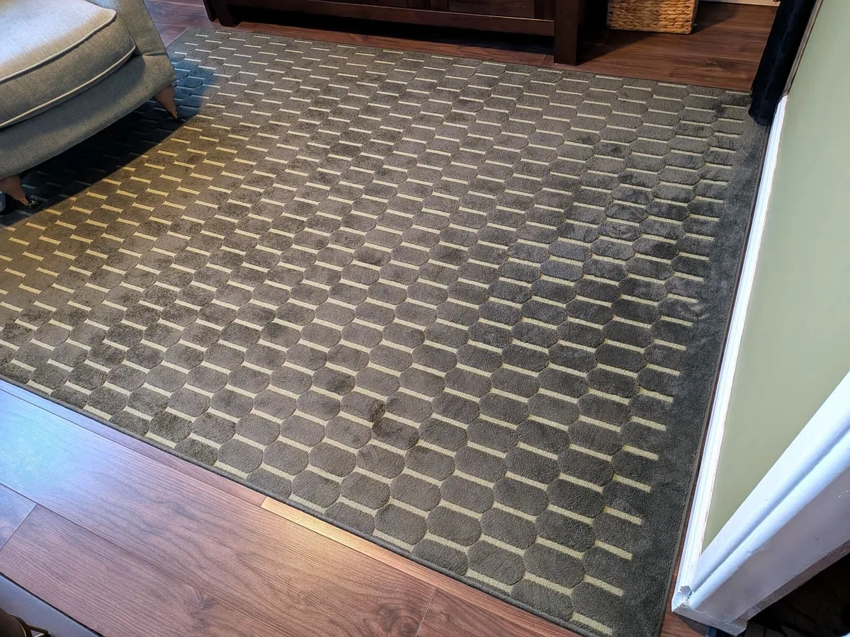 Large IKEA two tone Green rug. - Image 2