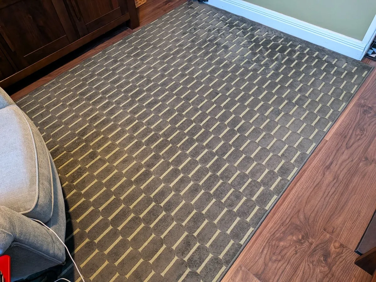 Large IKEA two tone Green rug. - Image 3