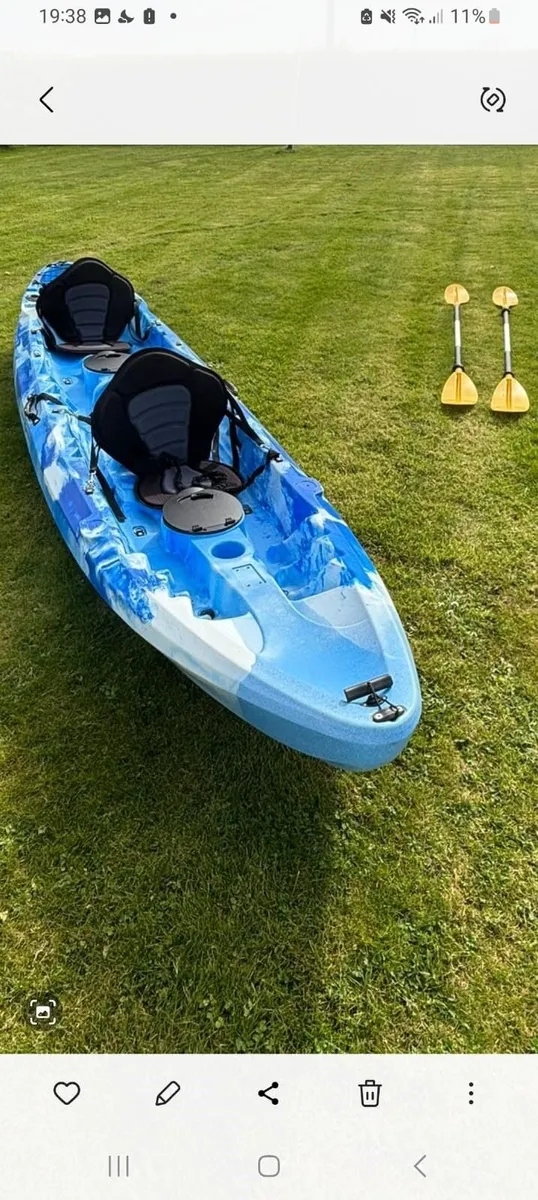kayak - 2.5-seater sit-on-top rigid USED ONCE ONLY - Image 2