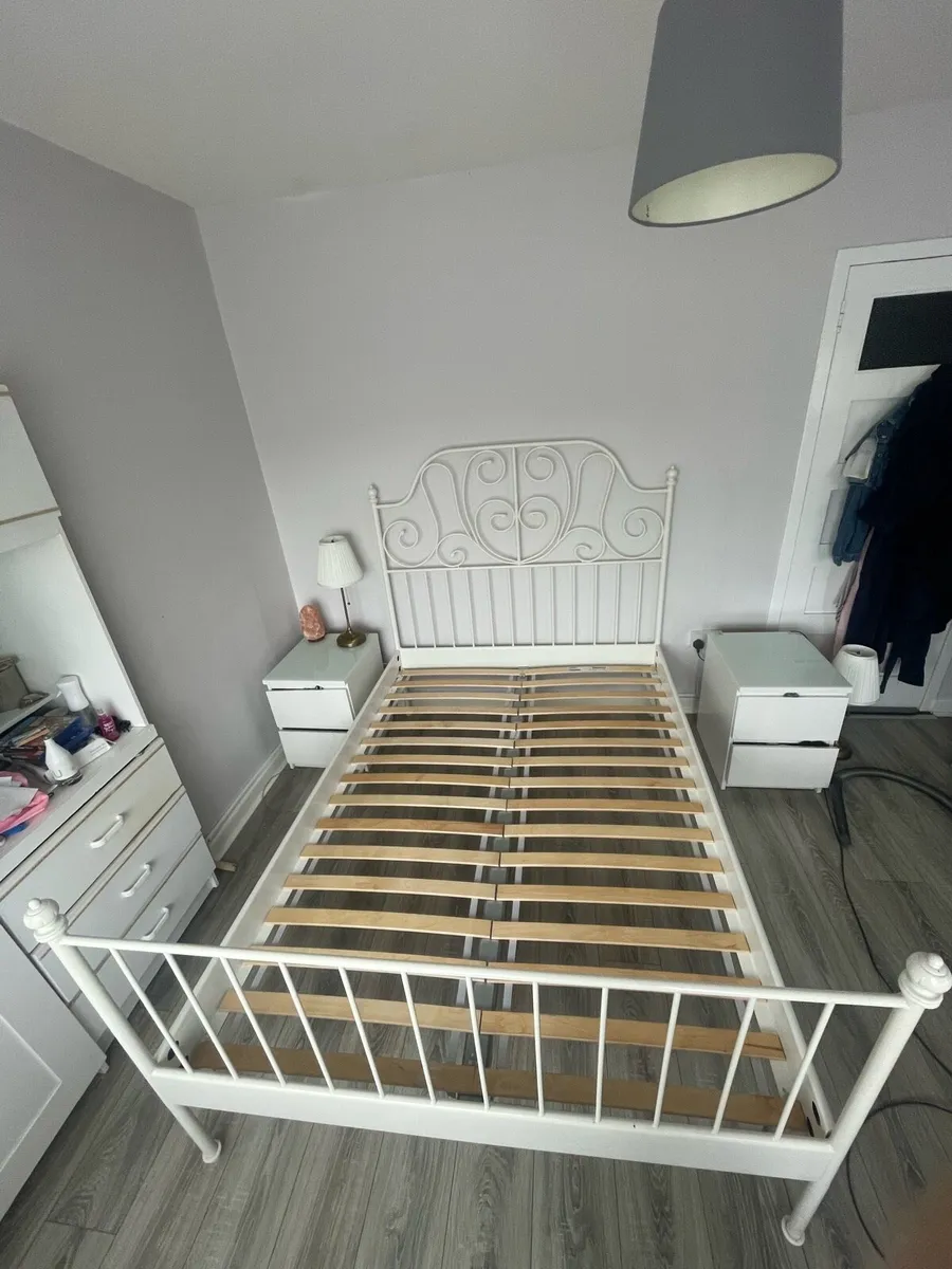 IKEA Leirvik steel bed frame - Image 1