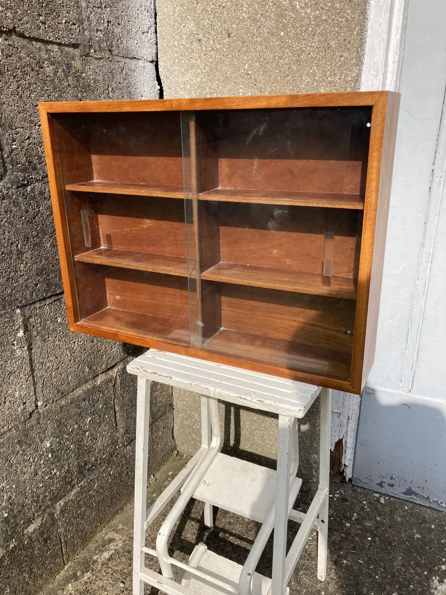 Wall Cabinet / Mid Century /Shelf / Glazed Doors - Image 1