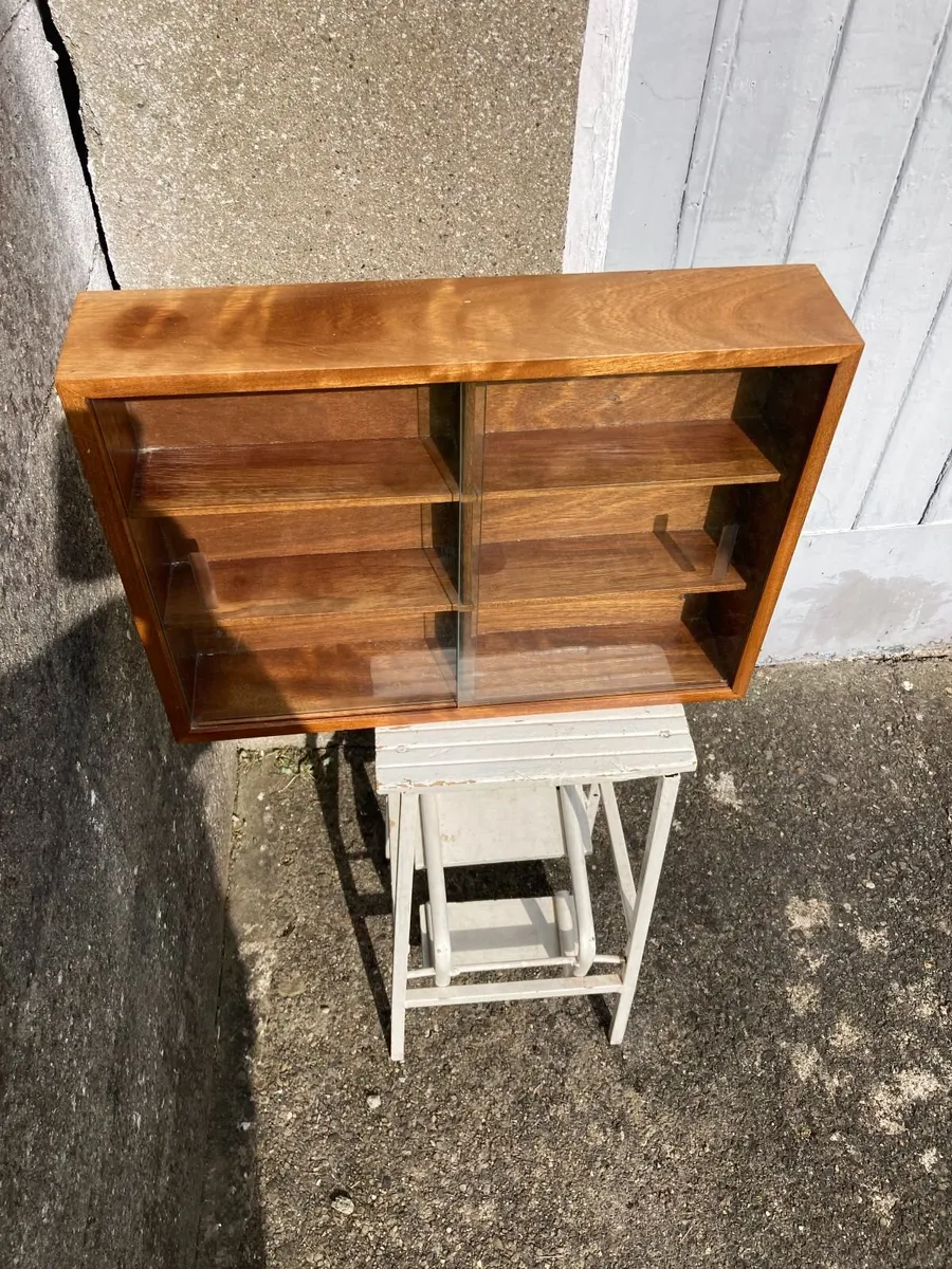Wall Cabinet / Mid Century /Shelf / Glazed Doors - Image 4