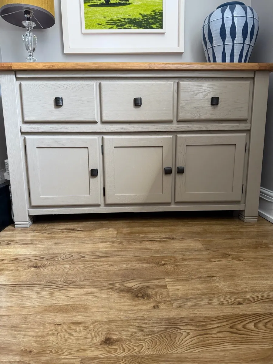 Light Grey Oak 3 Doors Sideboard - Image 2