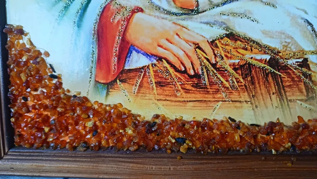 Picture with real amber decoration - Image 2