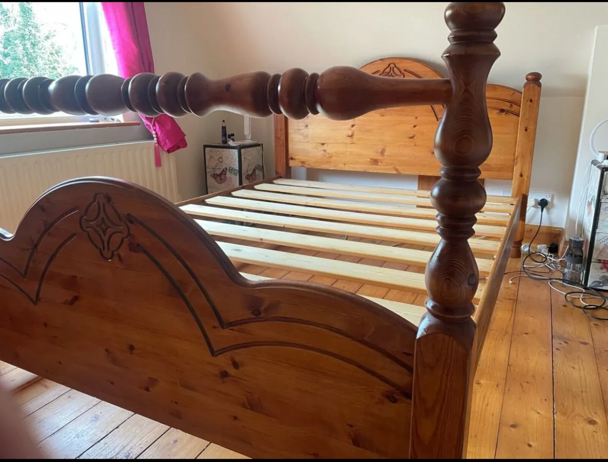 Extremely Solid 5 Ft Wooden King Size Bed -Deliver - Image 1